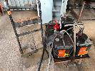 127 · OXY TROLLEY,, 3 x 20 LITRE OIL HAND PUMPS,, 1 x 200 LITE OIL HAND PUMP & TROLLEY
