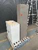 BAR FRIDGE, SINGLE DOOR STEEL LOCKER & LOWLINE STEEL CUPBOARD