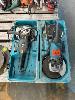 134 · MAKITA ANGLE GRINDER, 9" IN CASE, AEG ANGLE GRINDER, 9" & RYOBI CUT OFF SAW, 14"