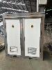 2 DOOR PORTABLE SITE TOILET, 2060 (W) x 1280 (D) x 2300mm (H), FORK POCKETS, LIFTING POINT, NEEDS 1 x DOOR HANDLE, WITH INTERNAL LED LIGHT, BASIN & MIRROR