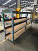 204 · HEAVY DUTY STEEL RACK, 3100 x 700 x 1580mm (H), 4 TIER WITH BACKSTOP