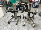 2 X Builders Lifts, Telescopic, Manual Cable Wind Up, With Cradle Attachment Modifide To Lift Roller Doors, Mobile