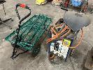 104 · ARC WELDER, EMF TRANSARC JUNIOR &, 4 WHEEL TROLLEY, STEEL MESH NO GST