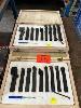 127 · 2 x LATHE CUTTING TOOL SETS, 9 PIECES PER SET, 2 x TIMBER BOXES NO GST