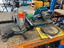179 · MITRE SAW, HITACHI, 255mm,, FRICTION DROP SAW, RYOBI, 355mm, 240V WITH ASSORTED DISCS NO GST