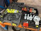 184 · HAMMER DRILL, RYOBI, ANGLE GRIDER B&D, 240v, & HOLE SAW SET, BIZ-LINK, H55-BI METAL, 16-32mm, 11 PICE IN CARRY CASE. NO GST