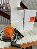 4 X Rotary Amber Hazard Led Lights,, Magnetic Bases, 12v, As New