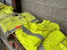 285 · HI VIS WET WEATHER JACKETS, ELLIOTTS, 2 x 2XL & 3 x XL &, 4 x PAIRS PANTS, 2XL, 1 x SHELF