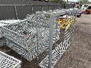 366 · 3 x GALV STEEL MESH CAGES, 2 DOOR TOP, OPEN BOTTOM, 2000 x 1500 x 440mm, (1 x MISSING DOORS) NO GST