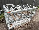 2 X Galv Steel Mesh Cages, Hinged Single Door Top, Open Bottom, 1500 X 1000 X 440mm No Gst