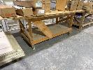 35 · WORK BENCH, 2400 x 1200mm, TIMBER FRAME, MOBILE WITH MDF TOP