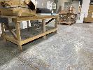 36 · 2 x WORK BENCHES, 2400 x 1200mm, TIMBER FRAMED