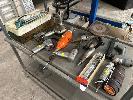 Pneumatic Tools Including, Ratchet Ati Tools, As New,, Rattle Gun, 3 X Grinders, Nailer,, Straight Grinder, Drill, Chisel & Grease Gun, 1 X Shelf