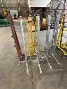 7 x SINGLE LEG GLASS PANEL STANDS, 1500mm (H)