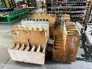 74 · 5 x STOCK ORGANISERS, MOBILE, TIMBER
