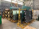 76 · 17 BAY HYDRAULIC GLASS PANEL STORAGE COMPACTOR, 2050 x 3700mm PANEL RACKS