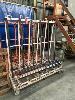 3 x ABACO MOBILE GLASS PANEL RACKS, 1700mm