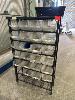 PAIR HARDWARE STORAGE RACKS, 900 x 300 x 1500mm, 43 x TUBS