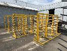 5 x STEEL DOUBLE SIDED TOCK RACKS, YELLOW, 3200mm (L)