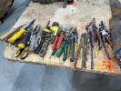 238 · ASSORTED HAND TOOLS, ALLEN KEYS, TIN SNIPS, HAND SAW, CIRCLIP PLIERS, RIVETERS, HOSE CUTTER, ETC