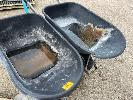 374 · PAIR POLY WHEELBARROWS