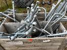 447 · 2 x PIPE RACKING STANDS, 1100mm (H), 1 x CRATE