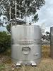 80 · SEAM WINE STORAGE TANK,, 10KL CAP, TOTAL HEIGHT WITH HAND RAIL ACCESS 3.7m, WITH COOLING PLATE, TOP & SIDE HATCH'S, HAND RAIL PLATFORM, PENTAIR VALVE, 2 WELD IN ADAPTORS, DOUBLE SIDED, FORK POCKETS & LIFT LUGS