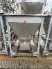 103 · SEAM STAINLESS STEEL DELIVERY HOPPER, 1400 x 1400mm OPENING, FOLD BACK LID, WITH BACK STOP, HOPPER DEPTH 1350mm & CHUTE, CHUTE IS LEVER ACTING (MANUAL), MOUNTED IN GALV ANGLE FRAME & FORK POCKETS, TOTAL HEIGHT: 1880mm