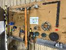 225 · SET SQUARES, GRINDING/SANDING DISCS, LEVEL, BROOMS, DUST PANS, ETC, CONTENTS SHADOW BOARD