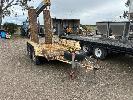 2003 Tandem Axle Plant Trailer, Reg: S807 Tac, Atm: 3,500kg, 6 Stud Rims,, 3m (L), 1540mm Between Guards, Fold Down Ramps, Electric Brakes/Brakeaway, Mechanical Brake Set, Fold Down Ramps,