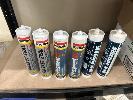40 · CLR, FIRE CEMENT SEALER, SILICONES, SIKAFLEX, CHALK, ETC, 2 x SHELVES