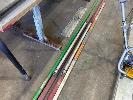 117 · 4 x ASSORTED CONCRETE FLOATS, SCREED & BOX OF CONCRETE TOOLS NO GST