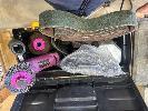 131 · POLY-PTX, STAINLESS STEEL/GP POLISHER/LINISHER WITH BELTS & HUBS IN CASE NO GST