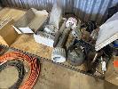 215 · ASSORTED BOAT TRAILER PARTS, ROLLERS, WINCH, JOCKEY WHEELS, ETC NO GST