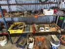 219 · HYDRAULIC HOSE, FITTINGS, PINS, RAM PARTS, ETC, 3 x SHELVES NO GST