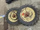 5 STUD AG WHEELS & TYRES INCLUDES HUBS, 5.90-15" NO GST