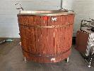 123 · FERMENTER, NDA, STAINLESS STEEL BARREL LOOK CLADDING, DUAL ACTION STAINLESS STEEL LID, 2000 LITRE APPROX, FREESTANDING, COPPER COIL