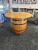 Hogshead Wine Barrel, Stained Finish With Timber Bar Top, 1000 (H) X 1150mm (D)