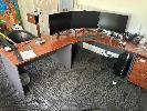 Office Furniture Including Timber Laminate Desk, 1800 X 2200mm, Under Desk Mobile, 3 Drawer Filing Cabinet, Gas Lift Office Chair , Framed Prints & Painting, , ** Items Located Upstairs **