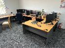 Office Bullpen, 7 X Work Stations & 5 X Gas Lift Office Chairs, Total Footprint 25m2, , *** Items Located Upstairs ***