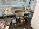 Deep Bowl Stainless Steel Sink, 1800 X 600mm & Splashback, Disconnection Required & 1800mm Pot Rack