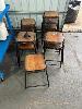 10 X Lowline Stools, Tube Steel, 400mm (H)