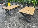 2 x COMPOSITE PICNIC TABLES, 2000 x 1000mm, (NO SEATS)