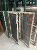 3 x STEEL FRAME LEADLIGHT WINDOWS, 1830 x 1370