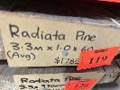 119 · RADIATA PINE SLAB, 3.3 x 1.0m x 60mm