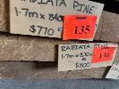 136 · RADIATA PINE SLAB, 1.7m x 900 x 60mm