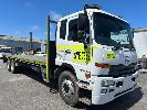 124 · 2012 UD CONDOR PKC8E PK17-280 6x4 SPACE CAB TRAY TOP, VIN: JNBPKC8EC00S00657, ENG: GHY-204062, ODO: 463,734kms SHOWING, PLANT NO: XS09HE, GVM: 23,500kg, GCM: 32,000kg, EATON FULLER SYNCHRO 8 SPEED MANUAL TRANSMISSION, WHITE DUCO, 2 DOORS, 3 SEAT,, AIR CON, STEEL RIMS, STEEL TRAY, 2 WAY RADIO, STEEL CHECKER PLATE STEEL TRAY LENGHT 30ft, WITH CONTAINER PINS,, ADJUSTABLE AIRBAG SUSPENSION, SPARE TYRE, BATTERY ISOLATION SWITCHES, UNDER TRAY TOOL BOX, , KEY #4, (WITH 1 KEY/S) 11.00% PREMIUM