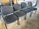 422 · 4 X STACKABLE VISITOR CHAIRS, BLACK FABRIC