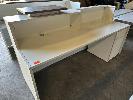 162 · RECEPTION COUNTER, WHITE LAMINATE, 3 DRAWER UNIT, 2,200 X 730 X 1,080 MM (W D H)