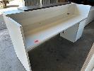 161 · RECEPTION COUNTER, WHITE LAMINATE. WITH SINGLE DOOR UNDER DESK CABINET, 2,090 X 720 X 1,080 MM (W D H)
